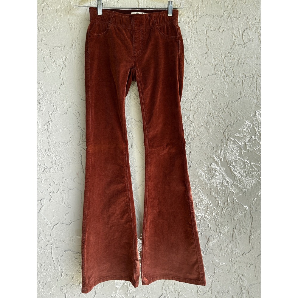 Free People Corduroy Flare Pants High Rise Bell Bottoms Size 24 Boho Festival